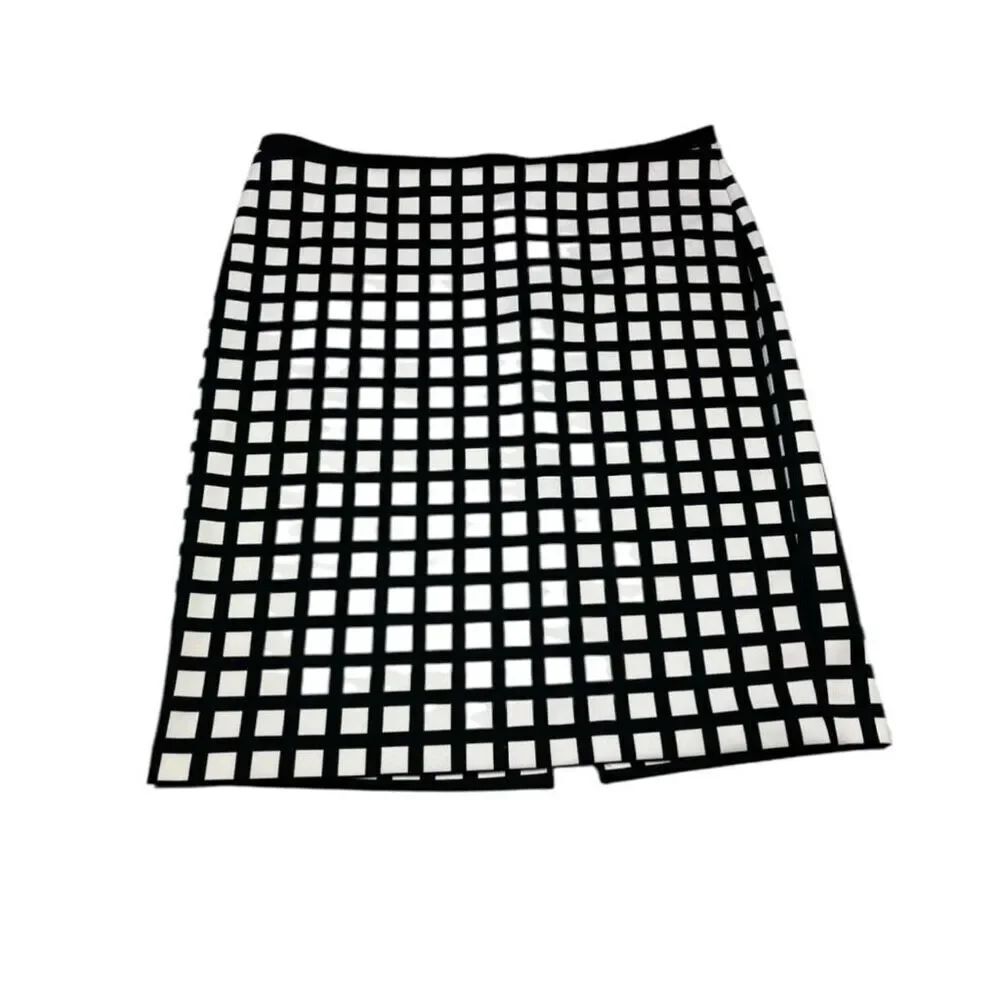 Calvin KleināXL Pencil Skirt Windowpane Preppy Workwear Professional Back Zip